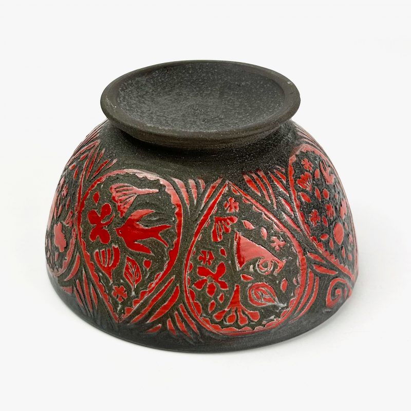 Rice Bowl Black by Yukiko Hagiwara (4.75"D)