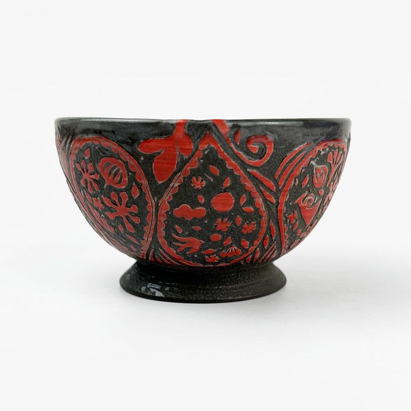 Rice Bowl Black by Yukiko Hagiwara  (4.75"D) - Image 6