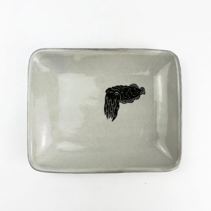 Rec.Plate Squid (6.5"x 5.25") by Takunobu Sawada