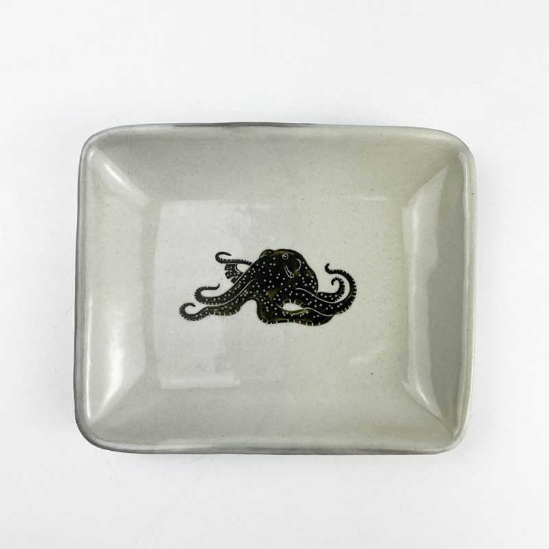 Rec.Plate Octopus (6.5"x 5.25") by Takunobu Sawada