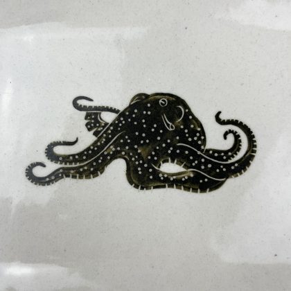 Rec.Plate Octopus (6.5"x 5.25") by Takunobu Sawada