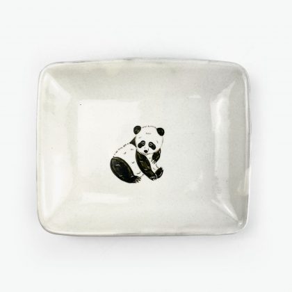 Rec.Plate Panda (6.5"x 5.25") by Takunobu Sawada