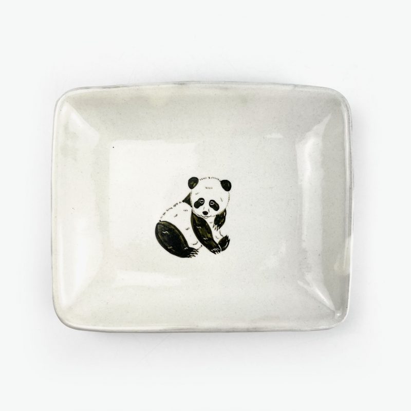 Rec.Plate Panda (6.5"x 5.25") by Takunobu Sawada