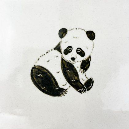 Rec.Plate Panda (6.5"x 5.25") by Takunobu Sawada
