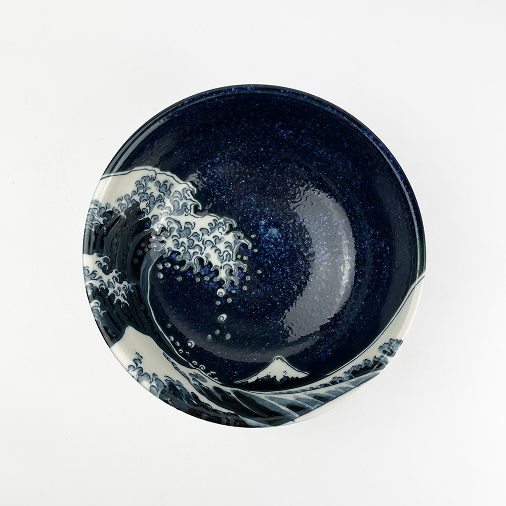 Ramen Bowl Hokusai Wave (7.5"D)